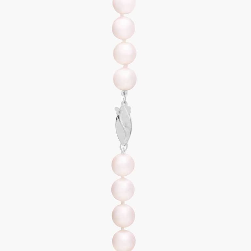 20" Classic Akoya Cultured Pearl Strand Necklace in 18k White Gold (8.0-8.5mm)