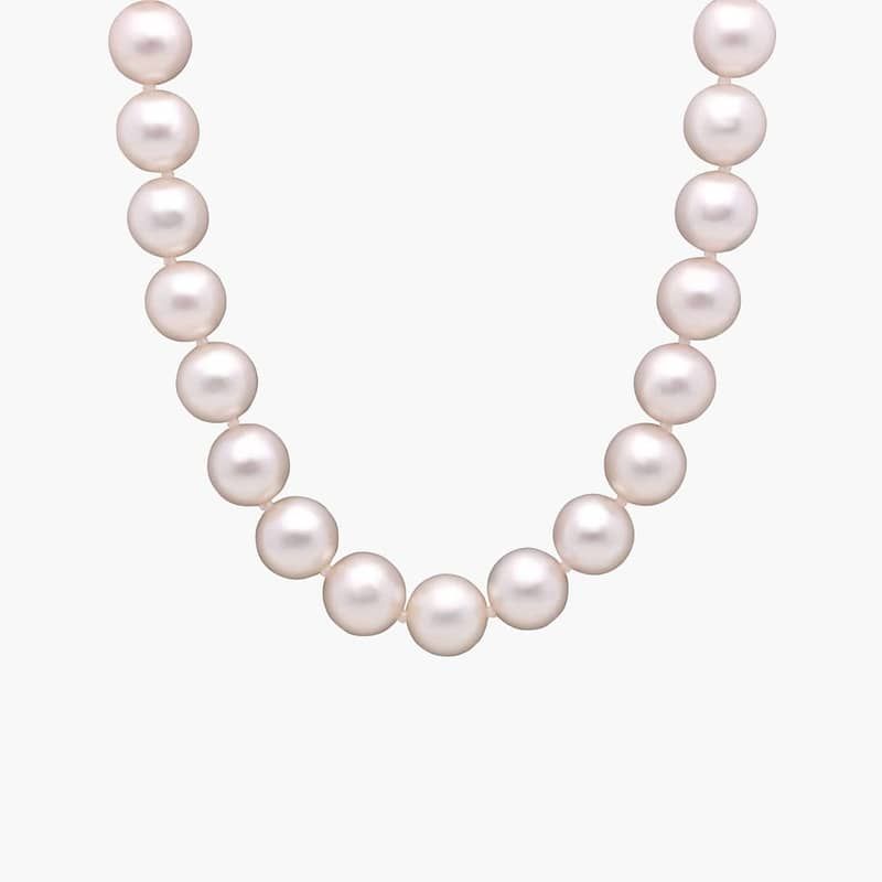 24" Classic Akoya Cultured Pearl Strand Necklace in 18k Yellow Gold (8.0-8.5mm)
