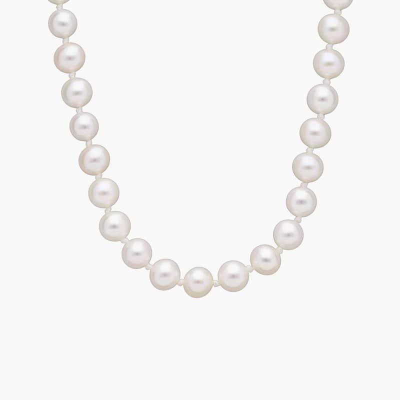 16" Freshwater Cultured Pearl Strand with 14k Yellow Gold (6-6.5mm)