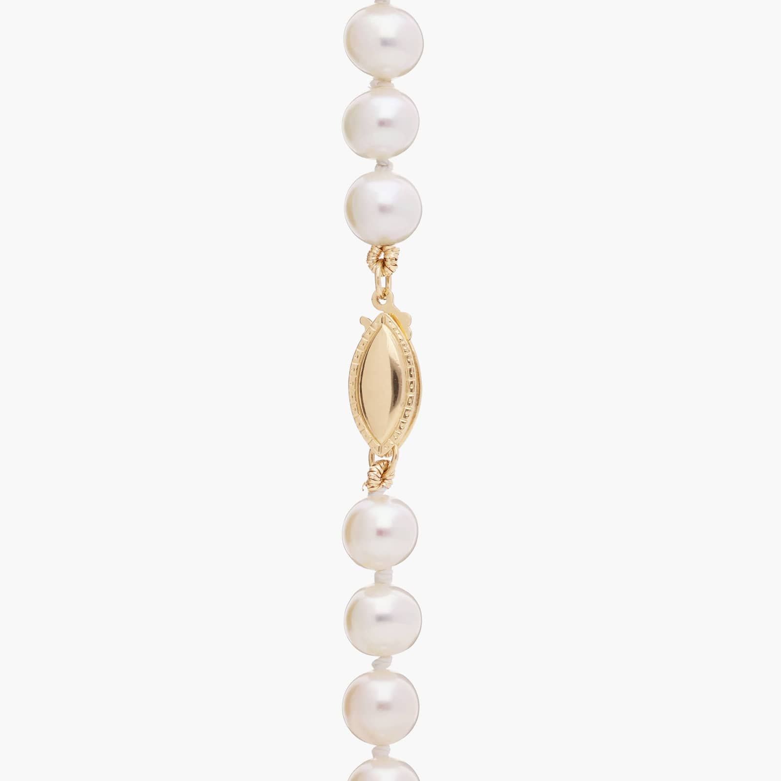 16" Freshwater Cultured Pearl Strand with 14k Yellow Gold (6-6.5mm)