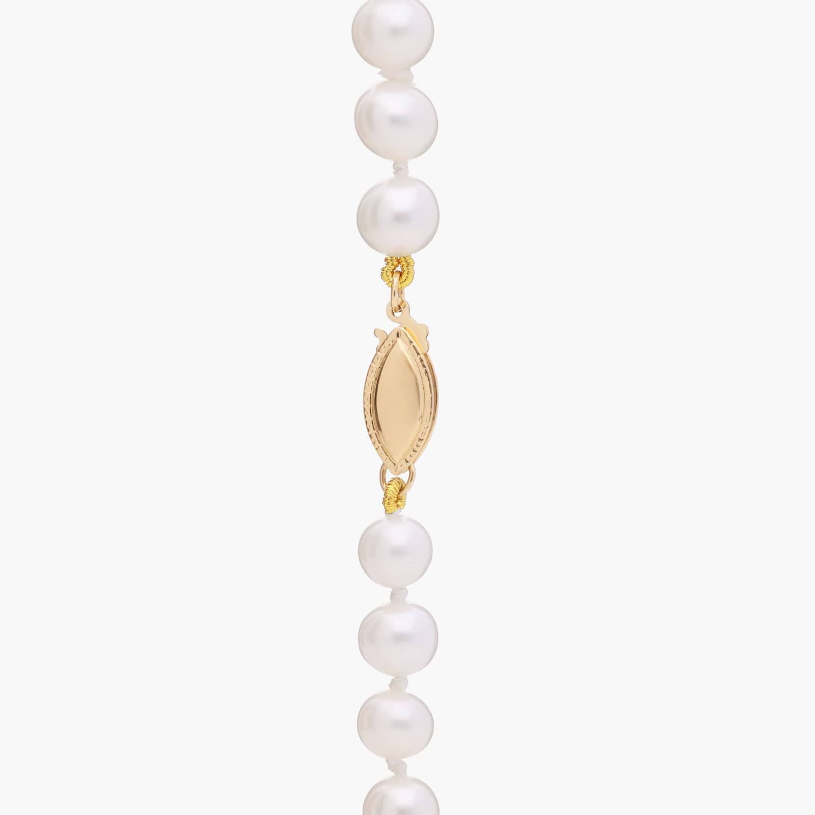 20" Freshwater Cultured Pearl Strand with 14k Yellow Gold (6-6.5mm)