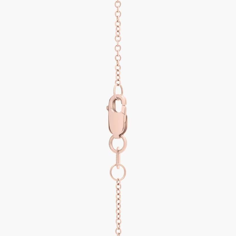 Emerald Cut Morganite Pendant in 14K Rose Gold