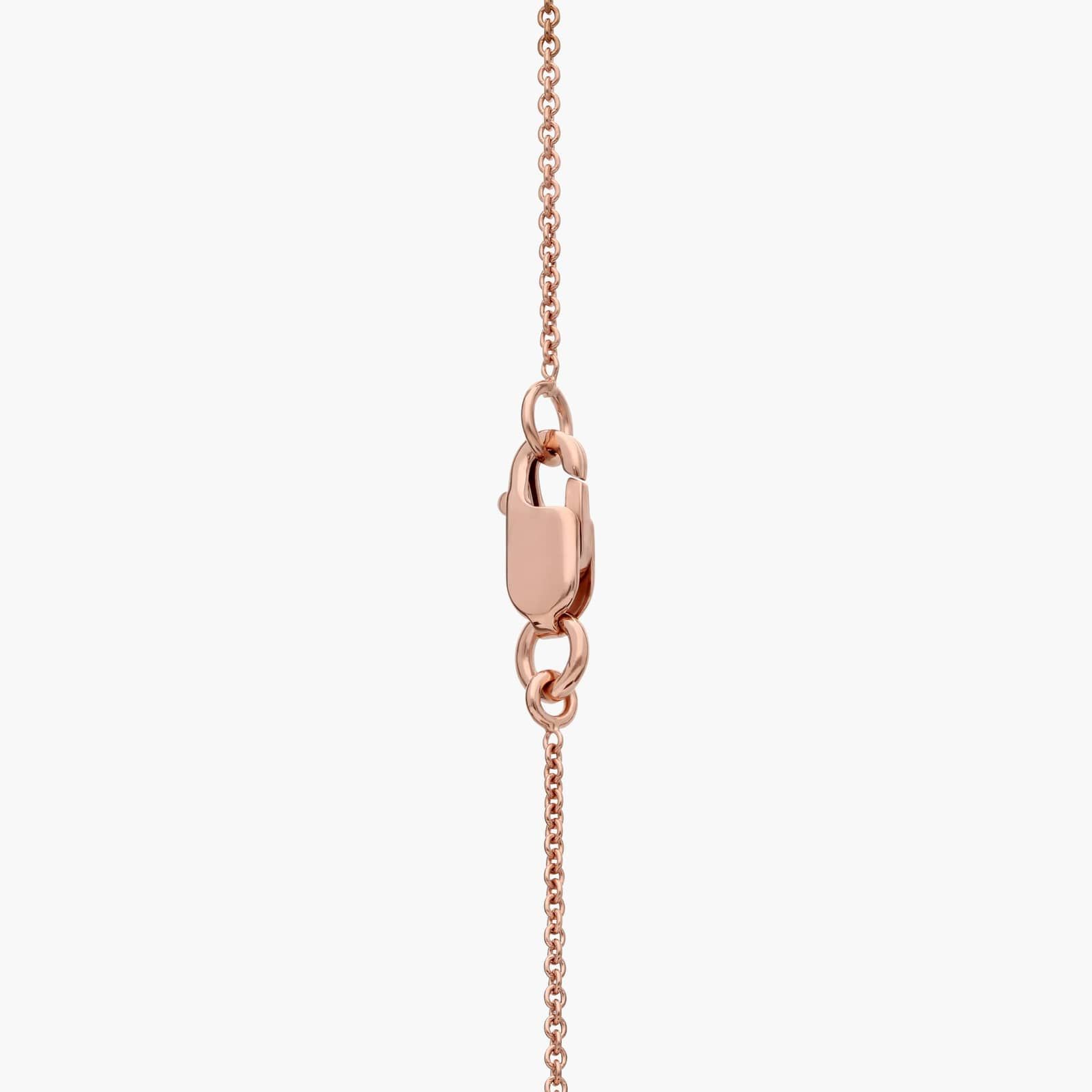 18" Open Heart Pendant in 14k Rose Gold