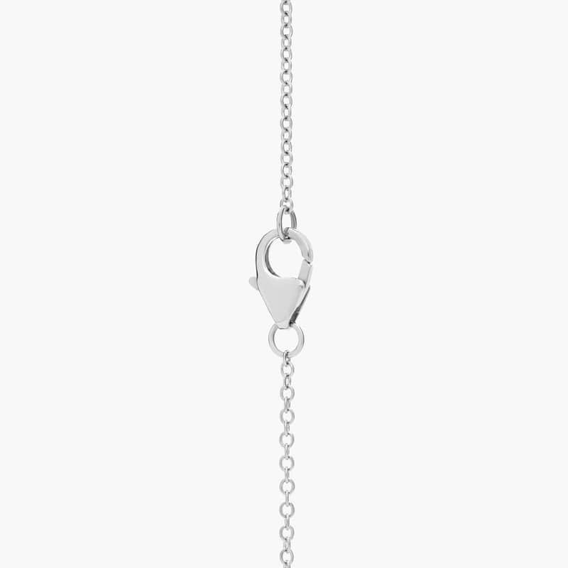 Heart Petal Diamond Flower Necklace in 14K White Gold (1/4 Ct. Tw.)