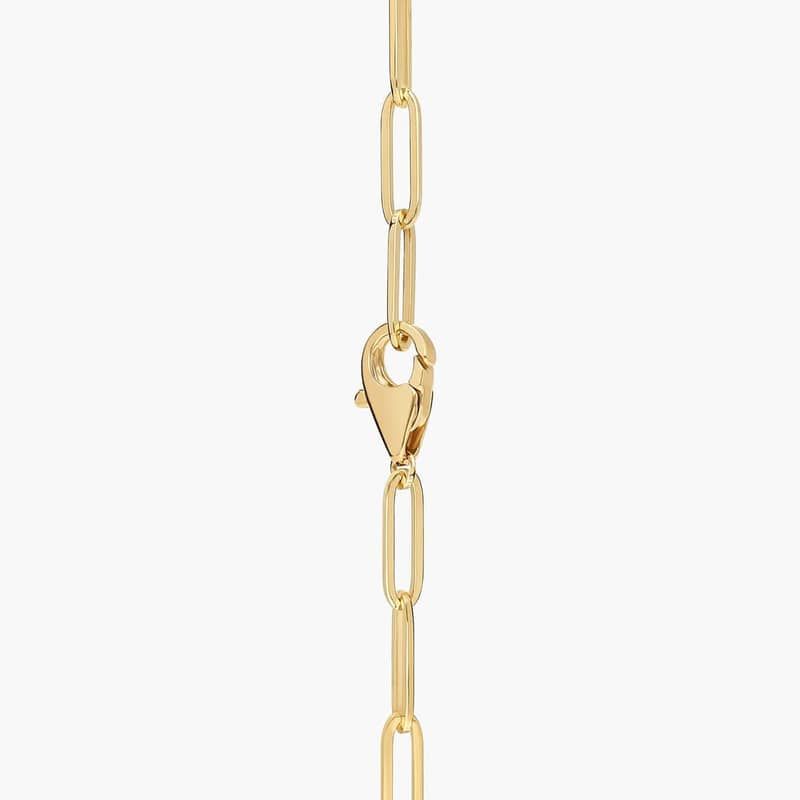 Two-Toned Diamond Paperclip Necklace in 14K Yellow Gold (2 3/4 Ct. Tw.)