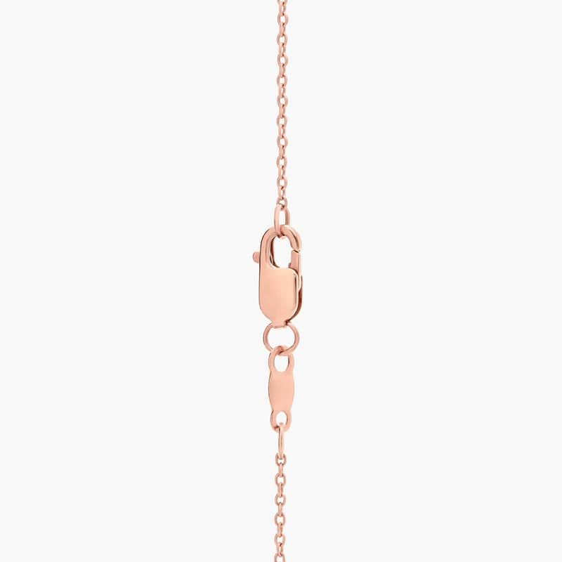 Lab Grown Diamond Pear Cut Floating Solitaire Pendant in 14K Rose Gold (1/2 Ct. Tw.)