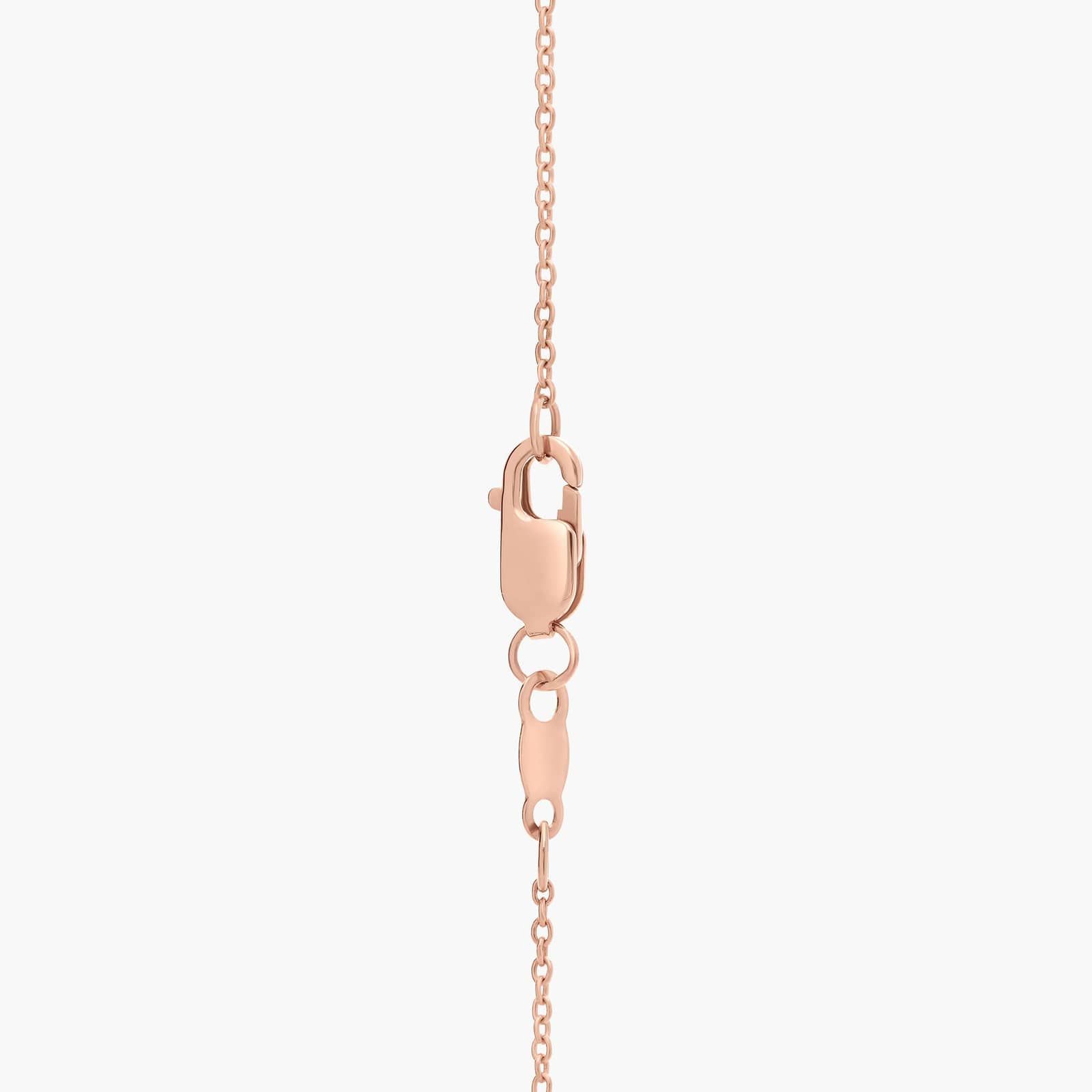 Diamond Round Partial-Bezel Solitiare Pendant in 14K Rose Gold (1 Ct. Tw.)