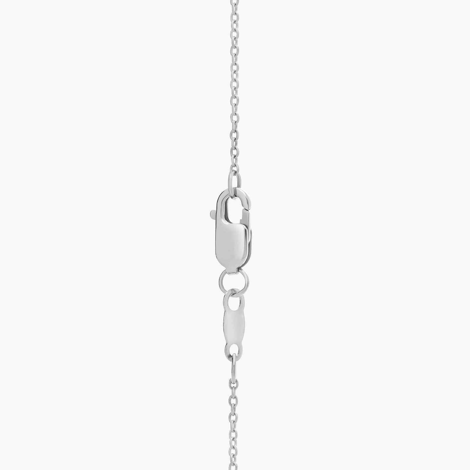 Diamond Round Partial-Bezel Solitiare Pendant in 14K White Gold (1 Ct. Tw.)