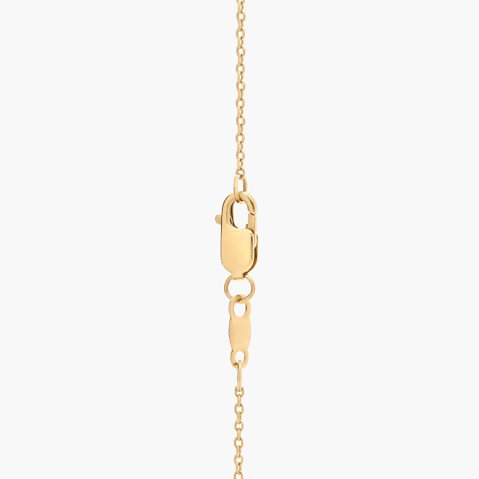 Diamond Radiant Cut Partial-Bezel Solitiare Pendant in 14K Yellow Gold (1 Ct. Tw.)