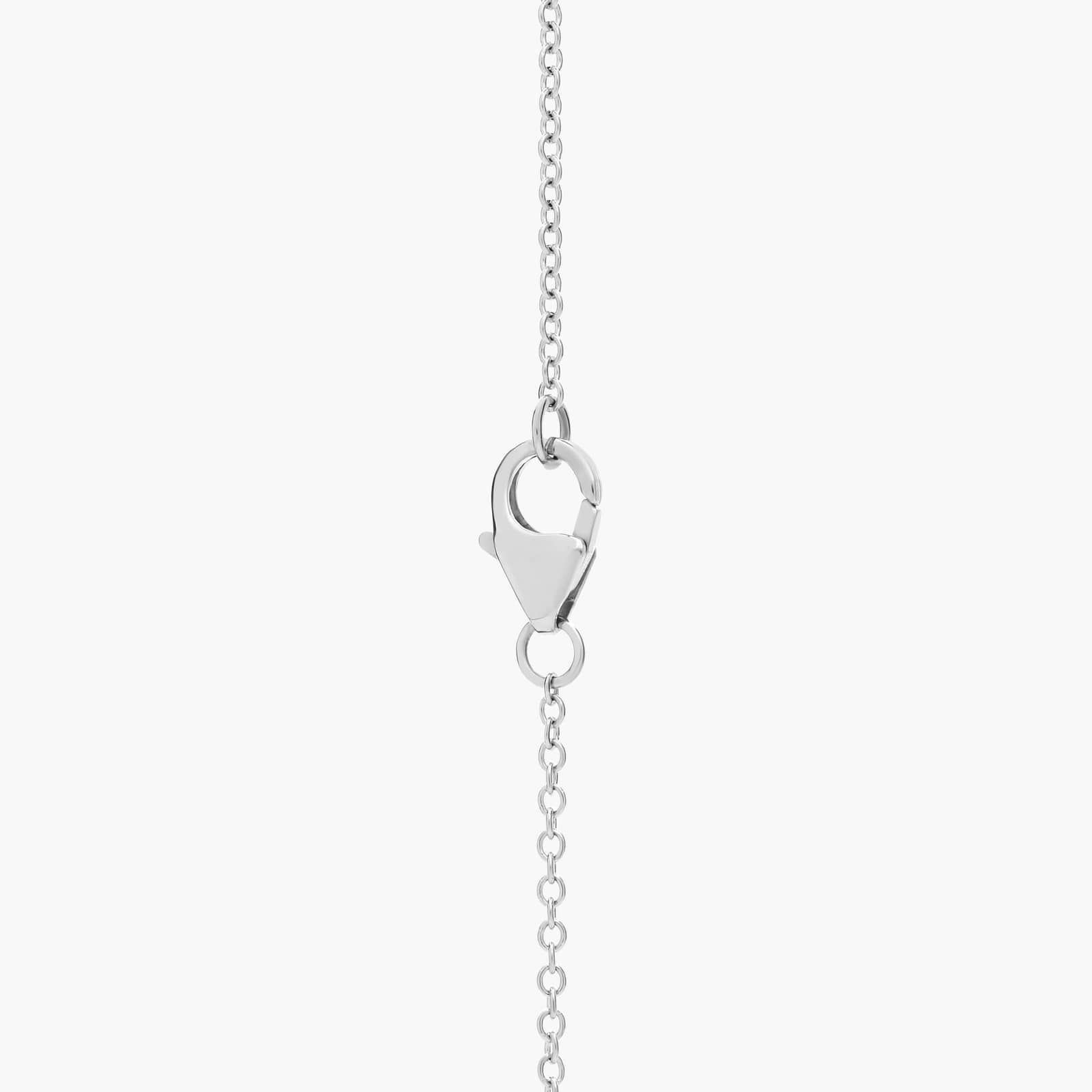 Marquise and Round Alternating Diamond Circle Necklace in 14K White Gold