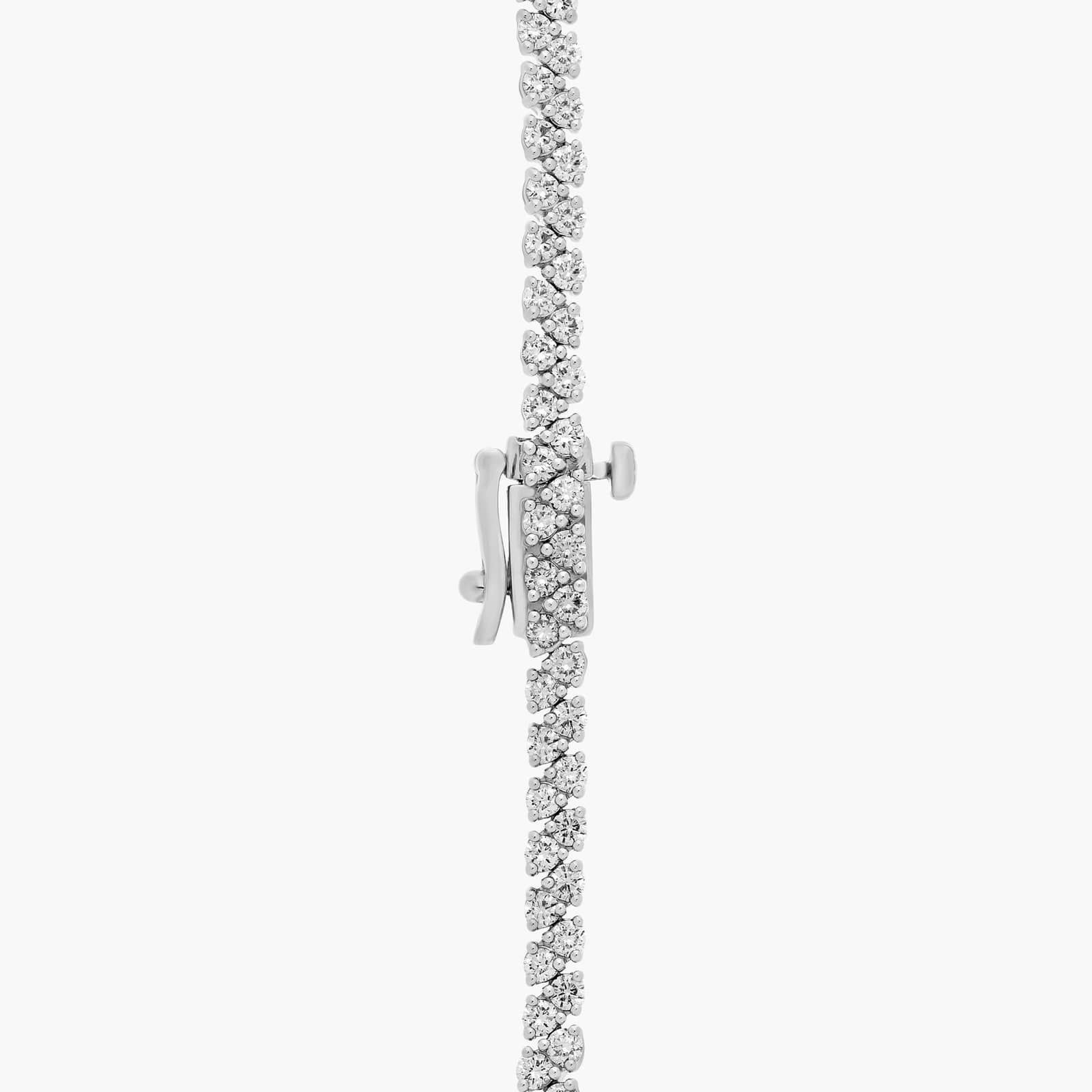 Diamond Garland Fashion Eternity Necklace in 14k White Gold (7 Ct. Tw.)