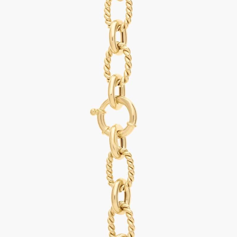 20" Twisted Oval Link Chain Necklace in 14K Yellow Gold