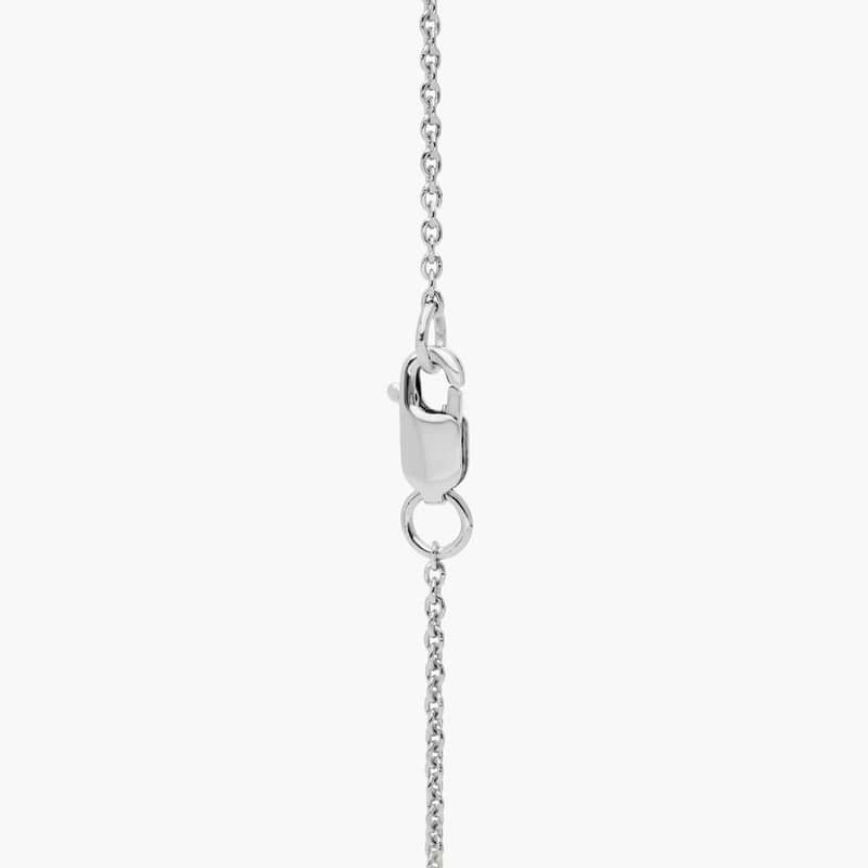 Riviera Sapphire and Diamond Pendant Necklace in 14K White Gold