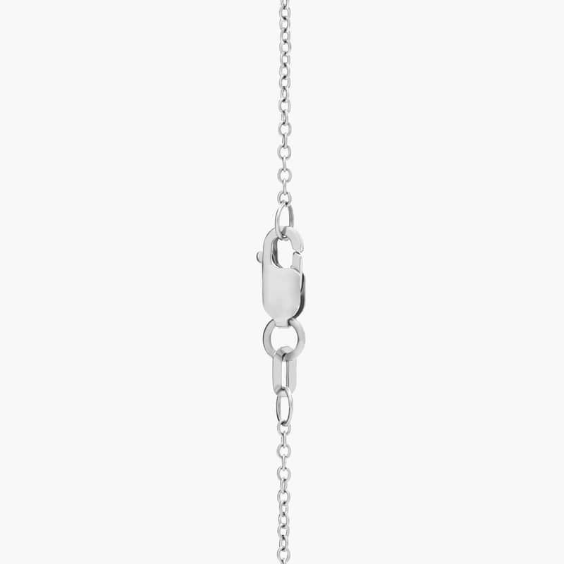 Lab Grown Diamond Pear Halo Station Pendant in 14K White Gold (1 5/8 Ct. Tw.)