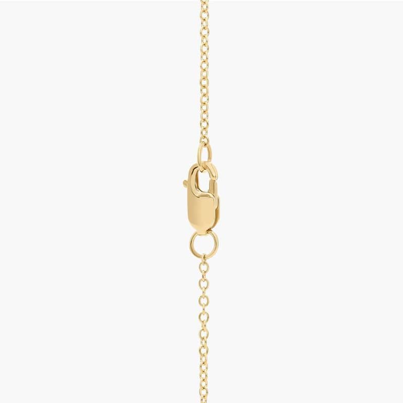 Lab Grown Pear Diamond Smile Bar Necklace in 14k Yellow Gold (1 Ct. Tw.)