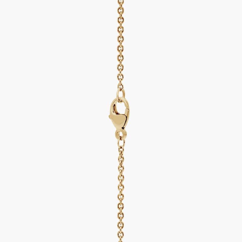Illusion Smile Necklace With Lab-Grown Diamonds in 14K Yellow Gold
