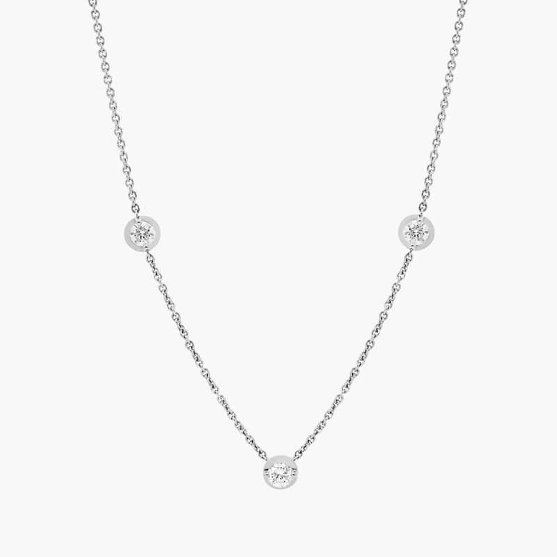 Illusion Lab-Grown Diamond Necklace In 14K White Gold