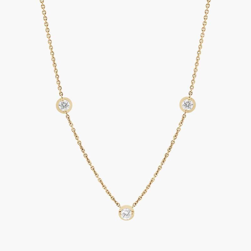 Illusion Lab-Grown Diamond Necklace In 14K Yellow Gold