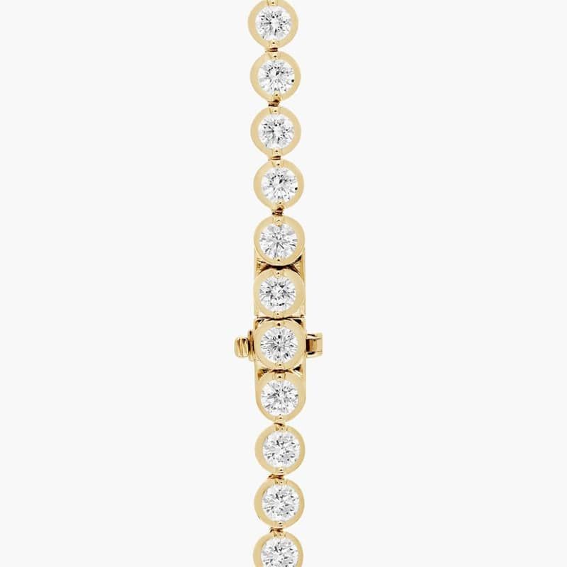 Illusion Tennis Necklace With Lab-Grown Diamonds In 14K Yellow Gold