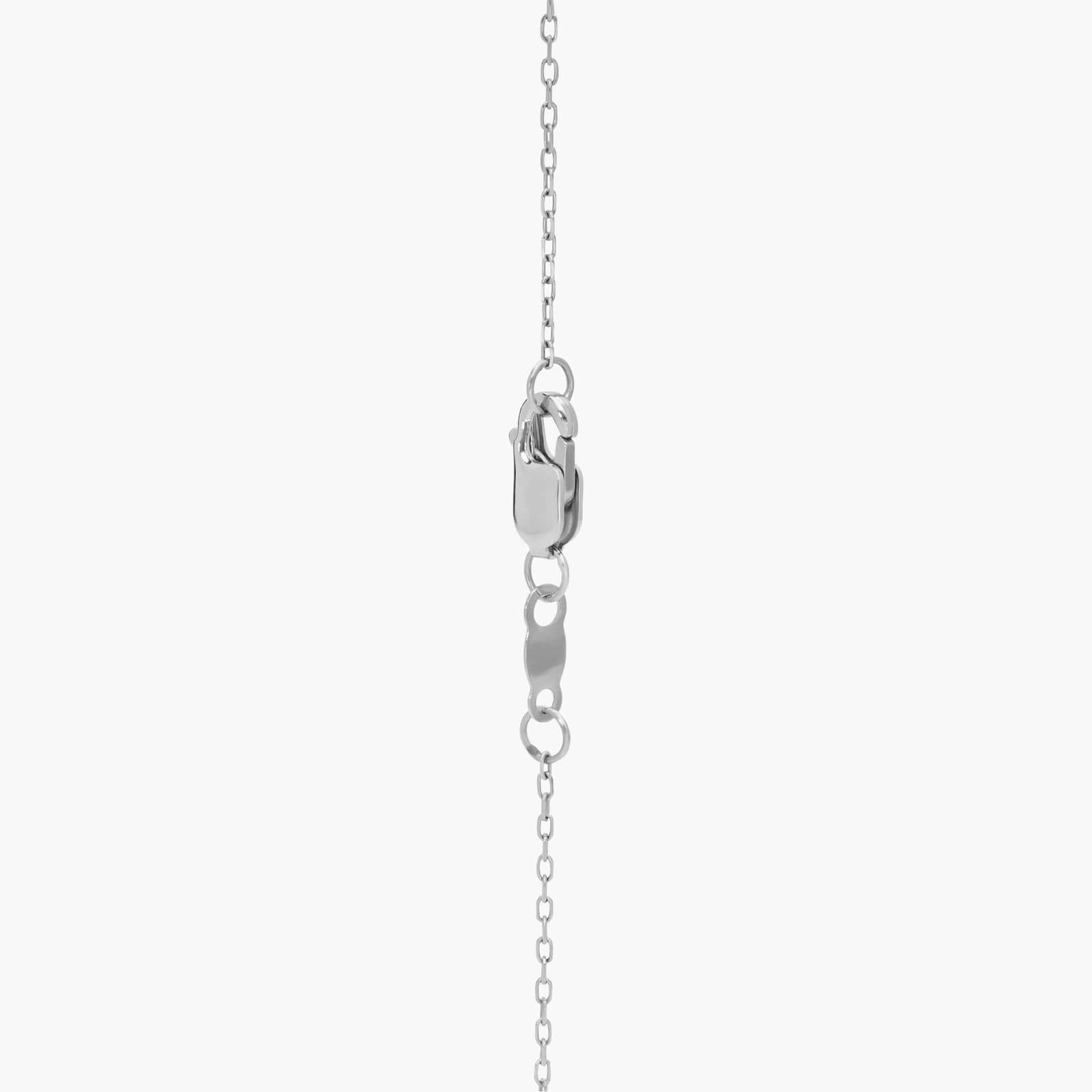 Diamond Smile Necklace with 1 CTW Round Cut Lab-Grown Diamonds in 14K White Gold