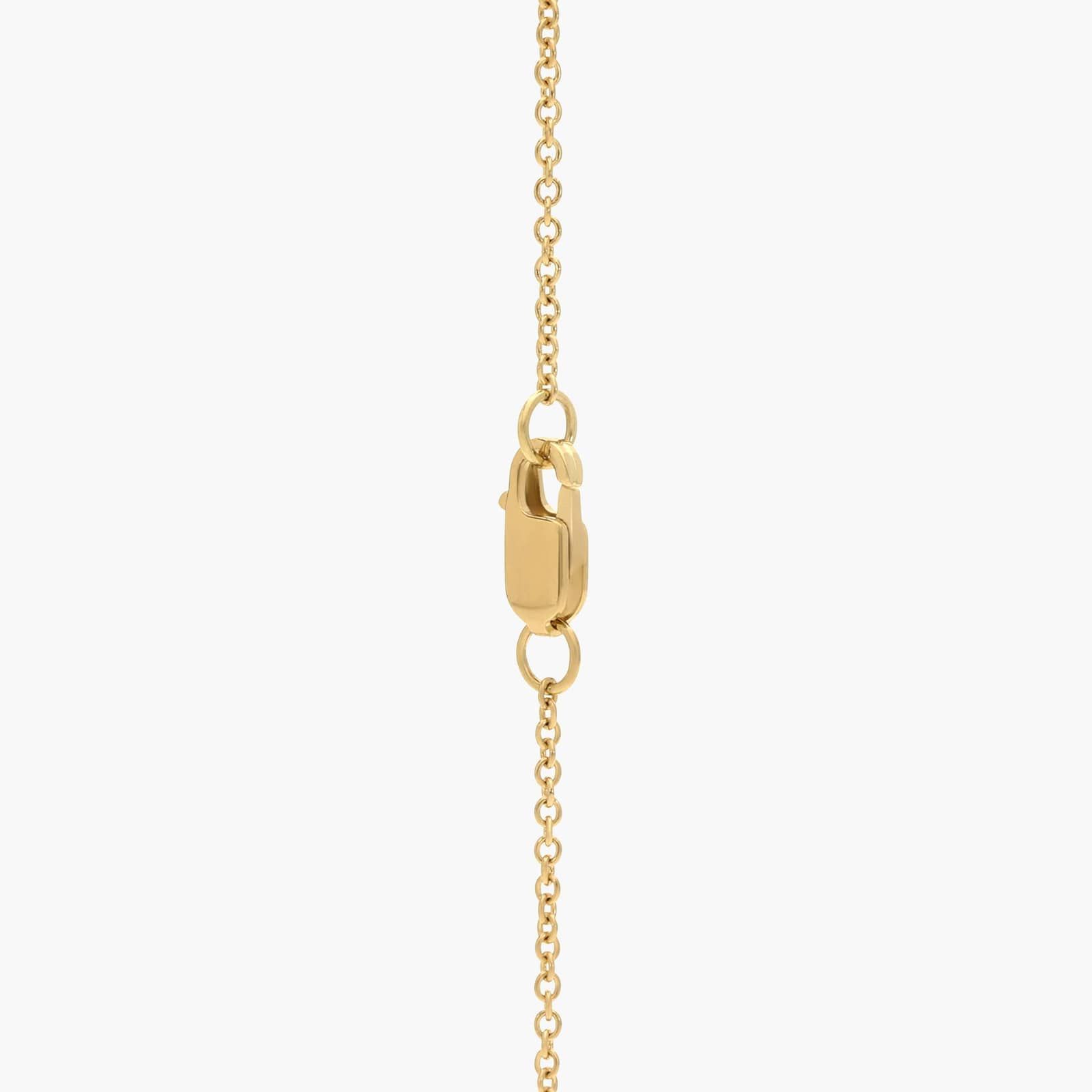 Diamond Drop Necklace with 1 CTW Round Cut Lab-Grown Diamonds in 14K Yellow Gold