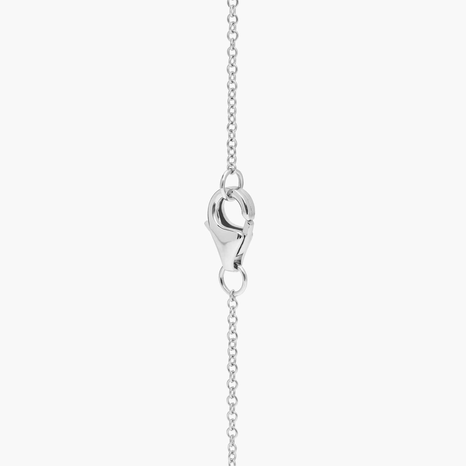 Toi et Moi Necklace with 1 CTW Oval and Pear Shaped Lab-Grown Diamonds in 14K White Gold