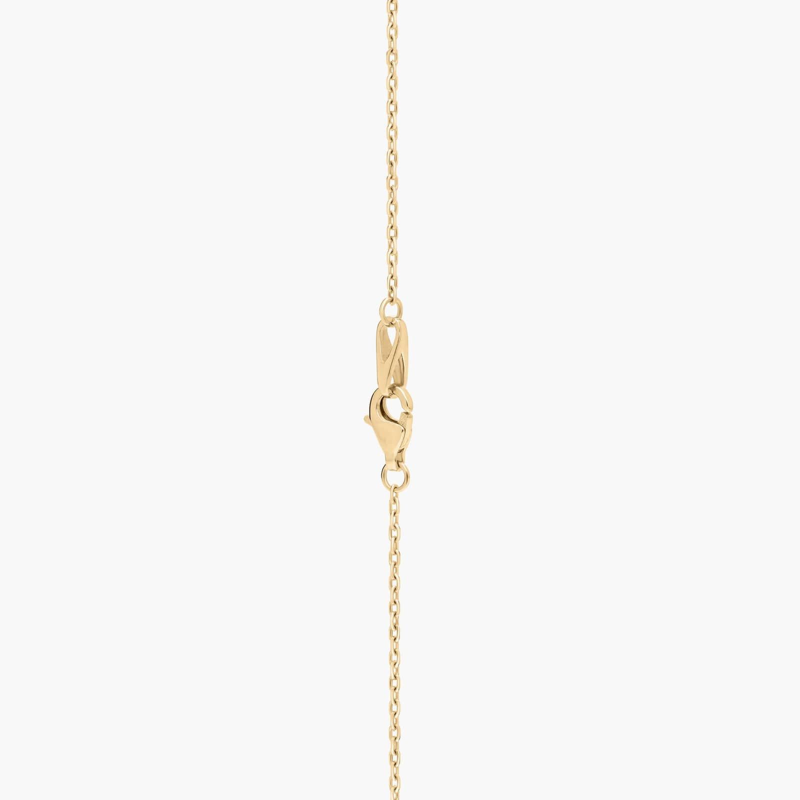 Bezel Set Diamond Station Necklace with 1 CTW Round Cut Lab-Grown Diamonds in 14K Yellow Gold
