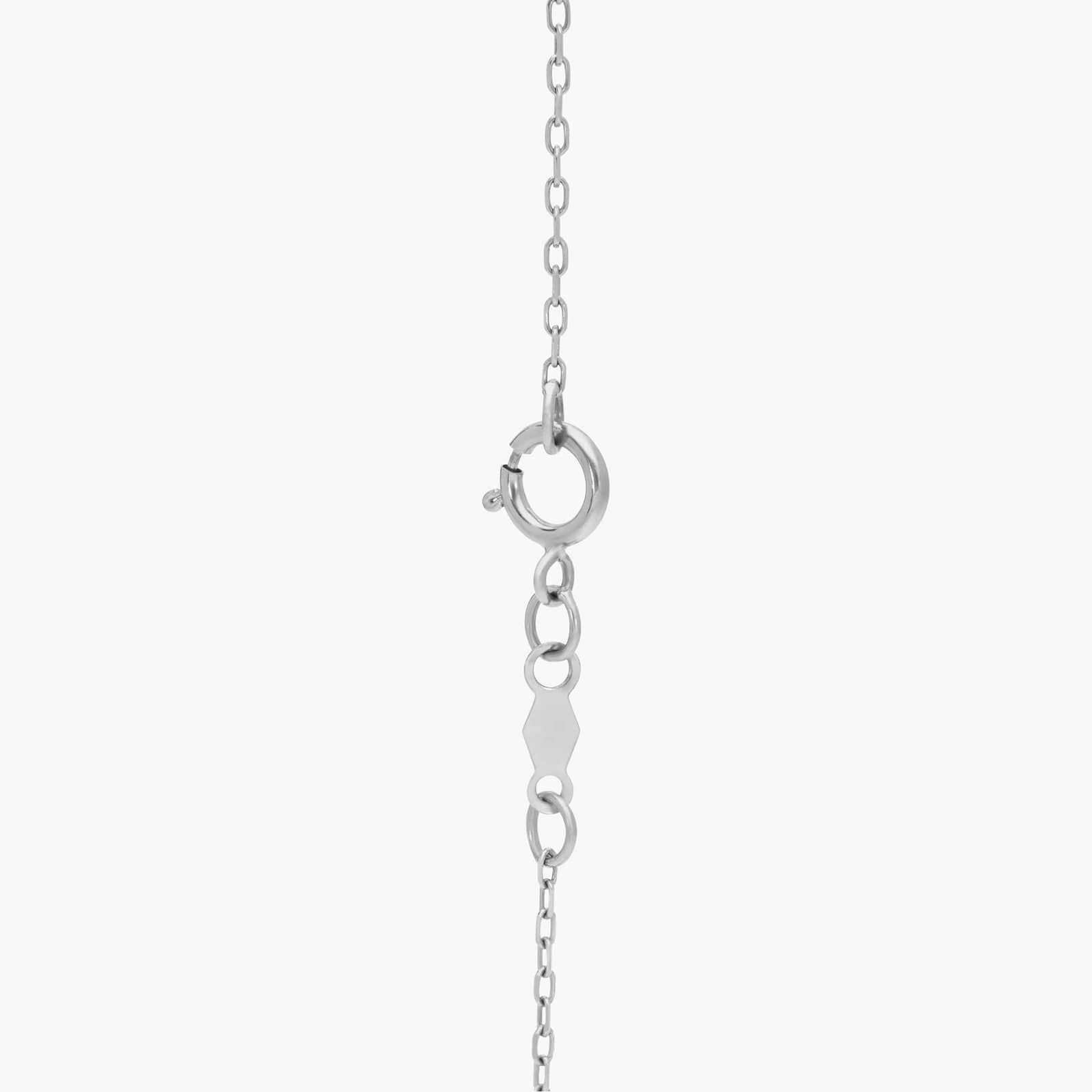 East-West Pendant Necklace with 0.3 CTW Pear Shaped Lab-Grown Diamond in 14K White Gold