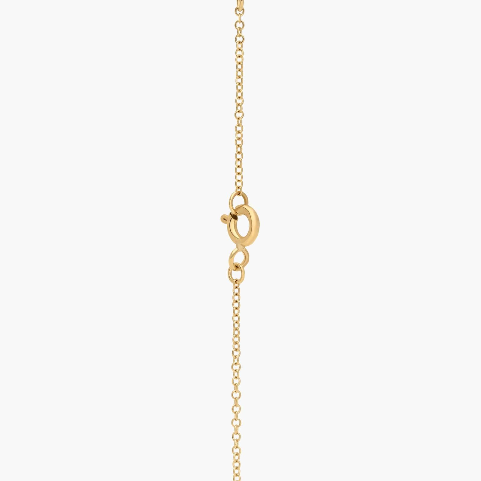 Ruby and Diamond Cross Necklace in 14K Yellow Gold