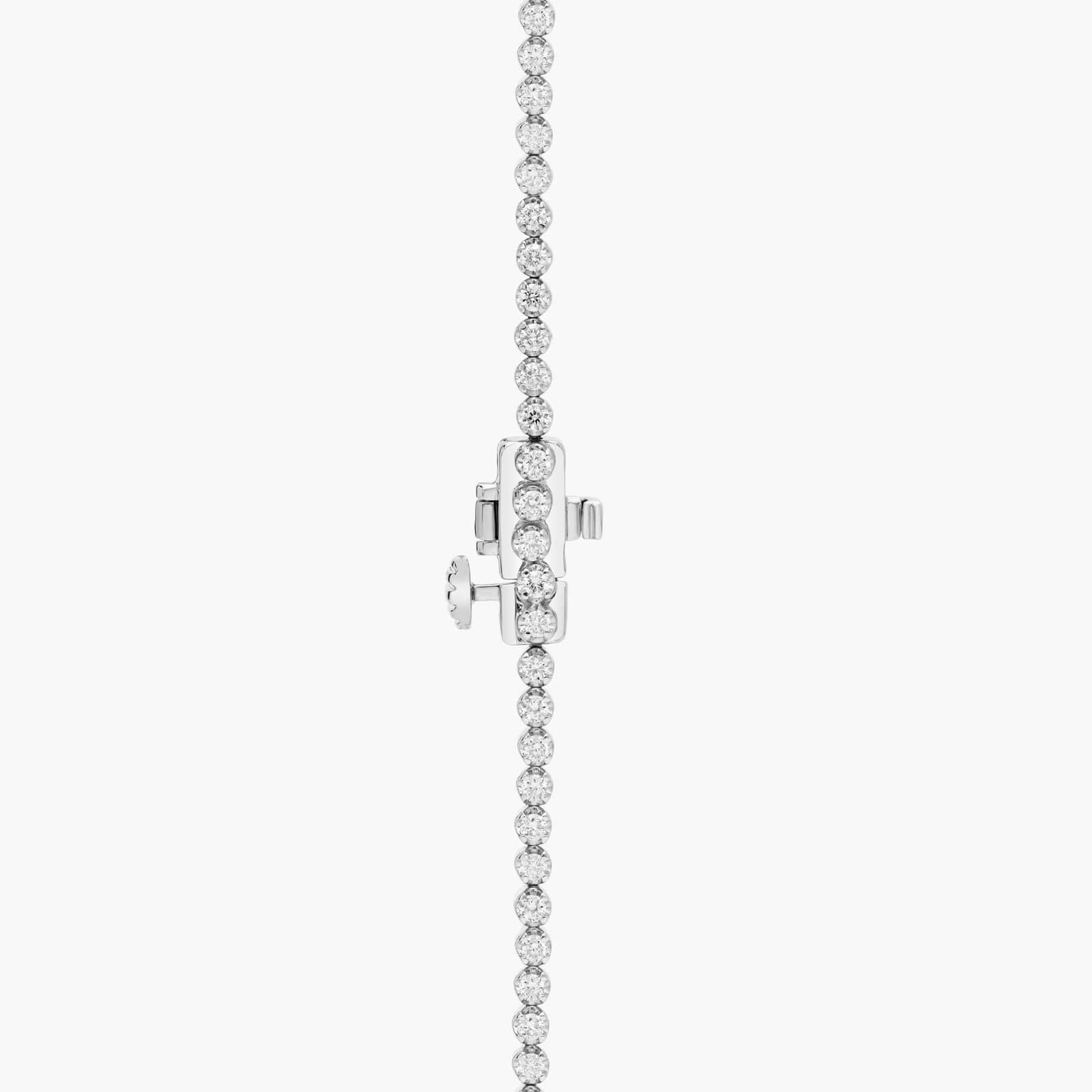 Oval Drop Diamond Halo Necklace with 5 CTW Oval and Round Cut Lab-Grown Diamonds in 14K White Gold