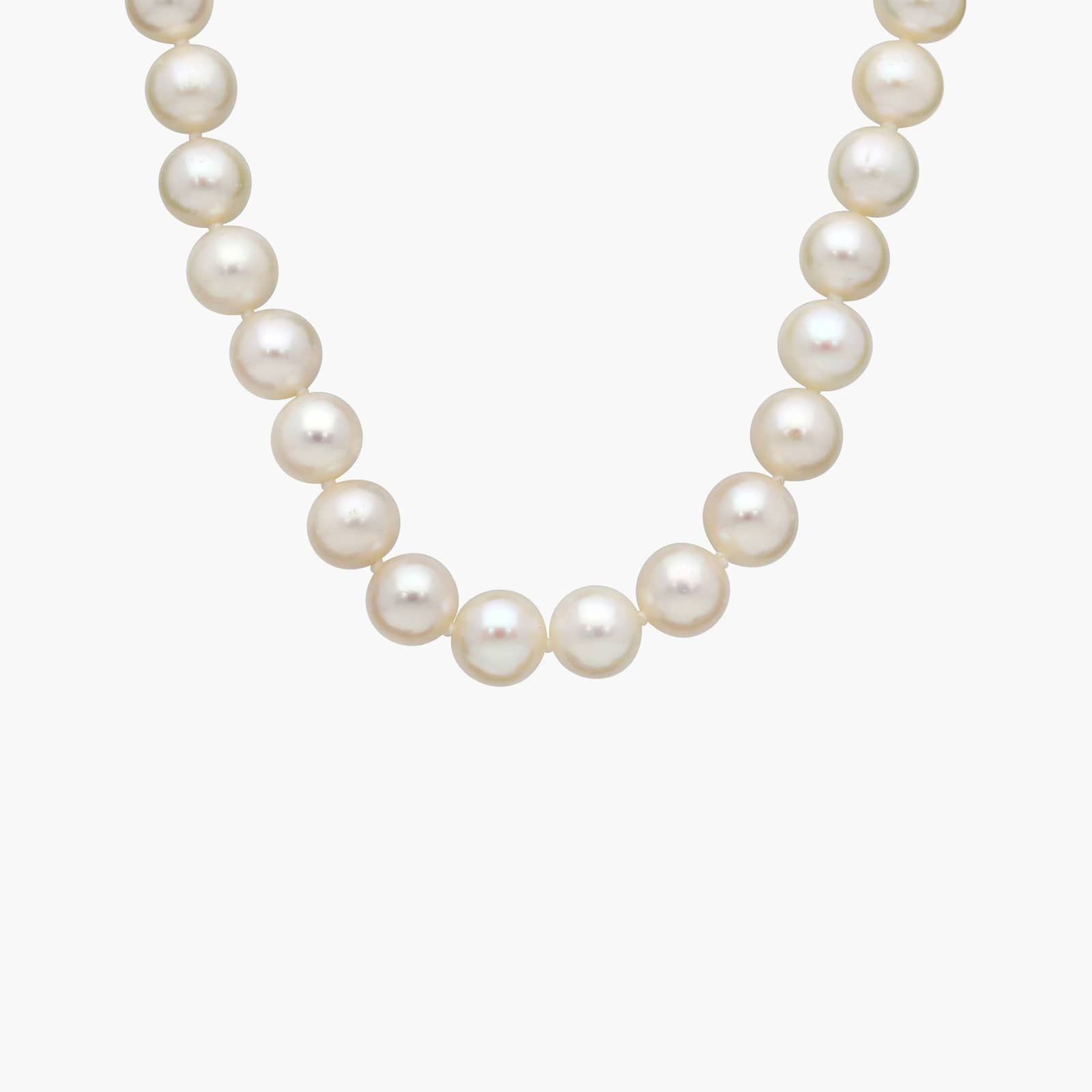 Pearl Necklace, Bracelet, Stud Set with Freshwater Pearls in 14K Yellow Gold