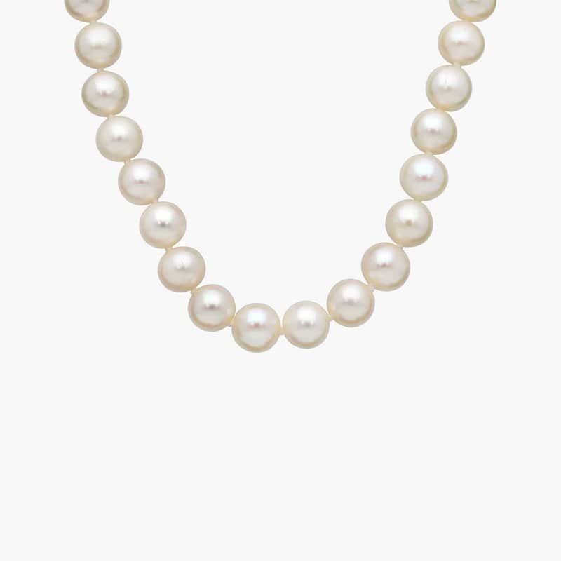 Pearl Necklace, Bracelet, Stud Set with Freshwater Pearls in 14K Yellow Gold