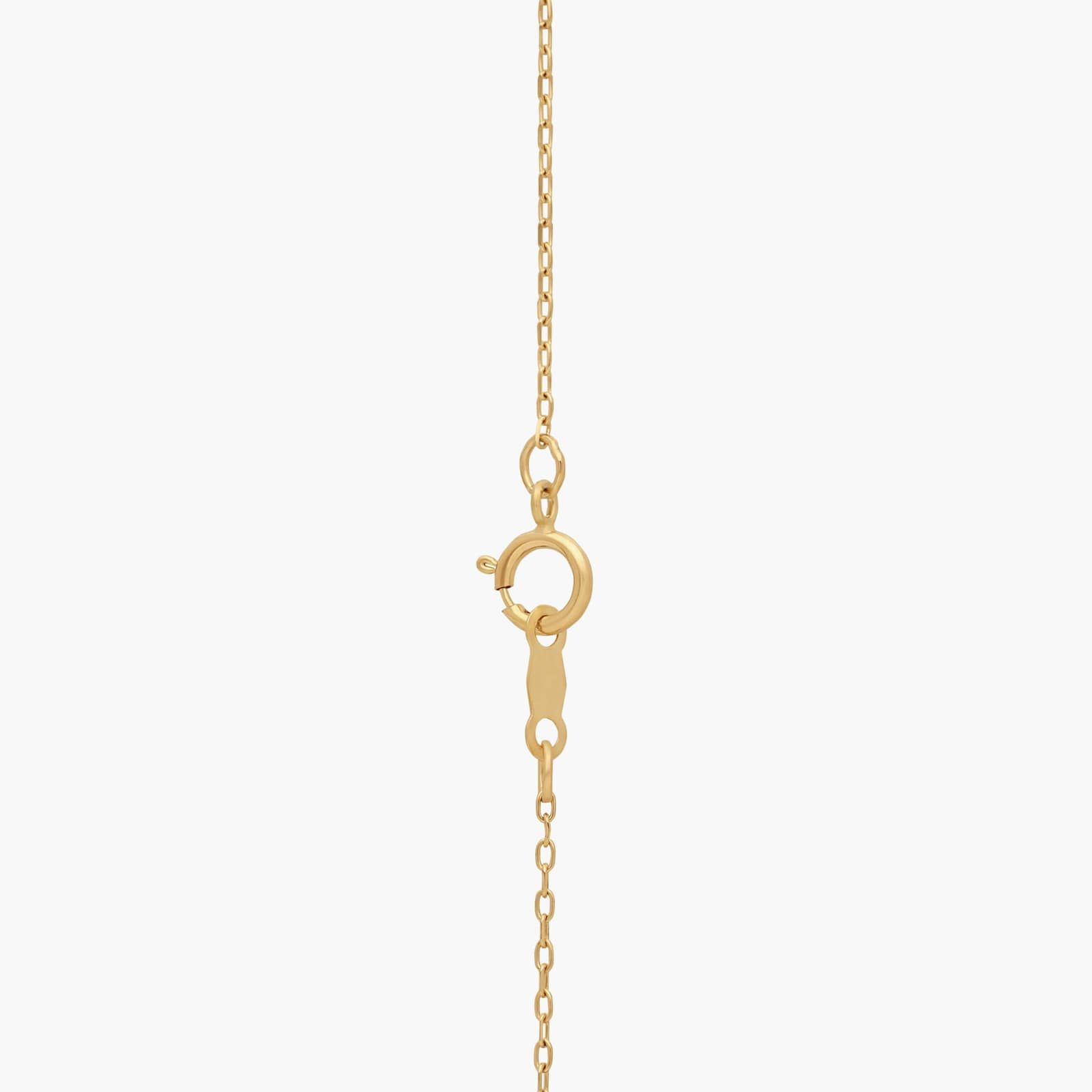 Pink Freshwater Pearl Station Necklace in 14K Yellow Gold