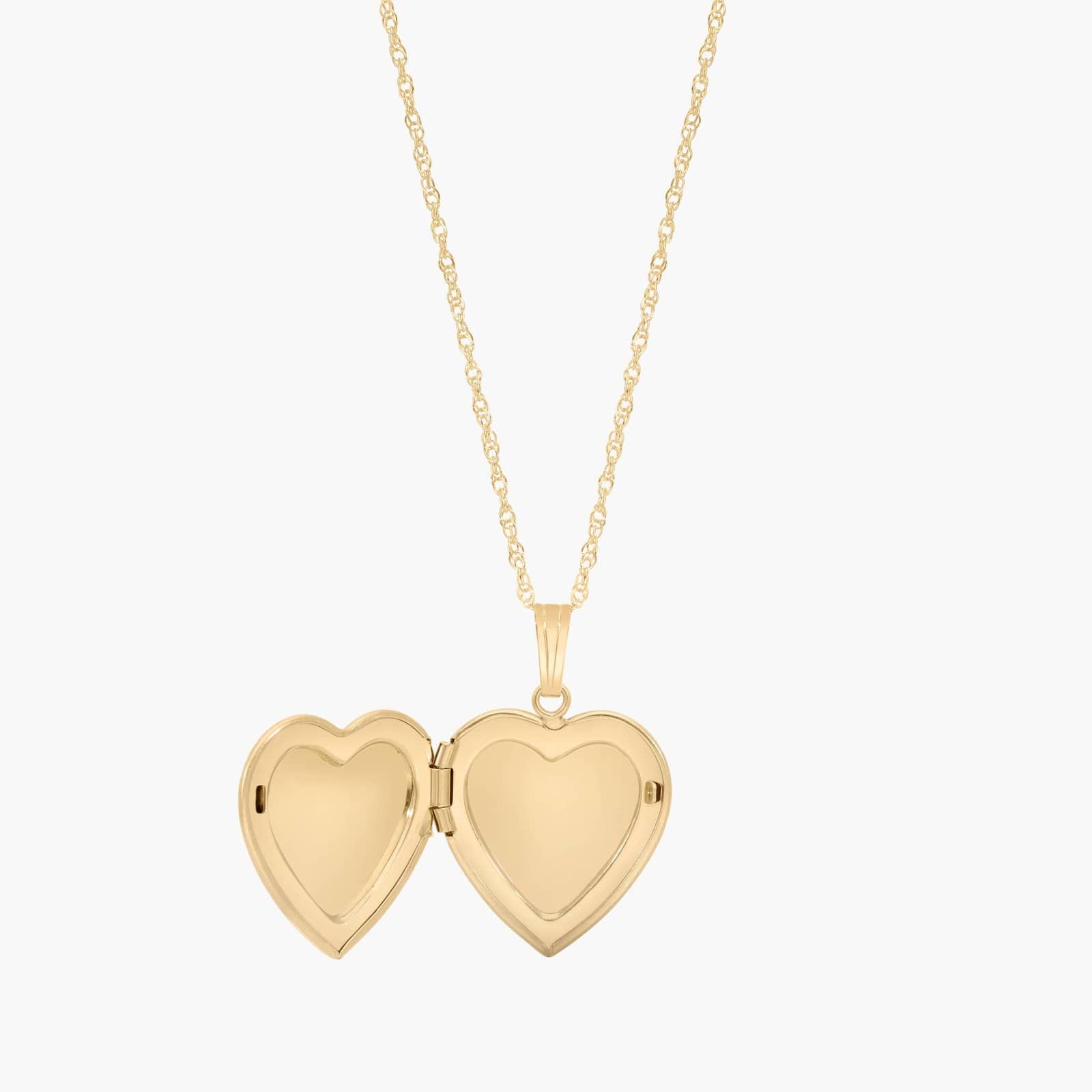 Heart Locket Necklace in 14K Yellow Gold