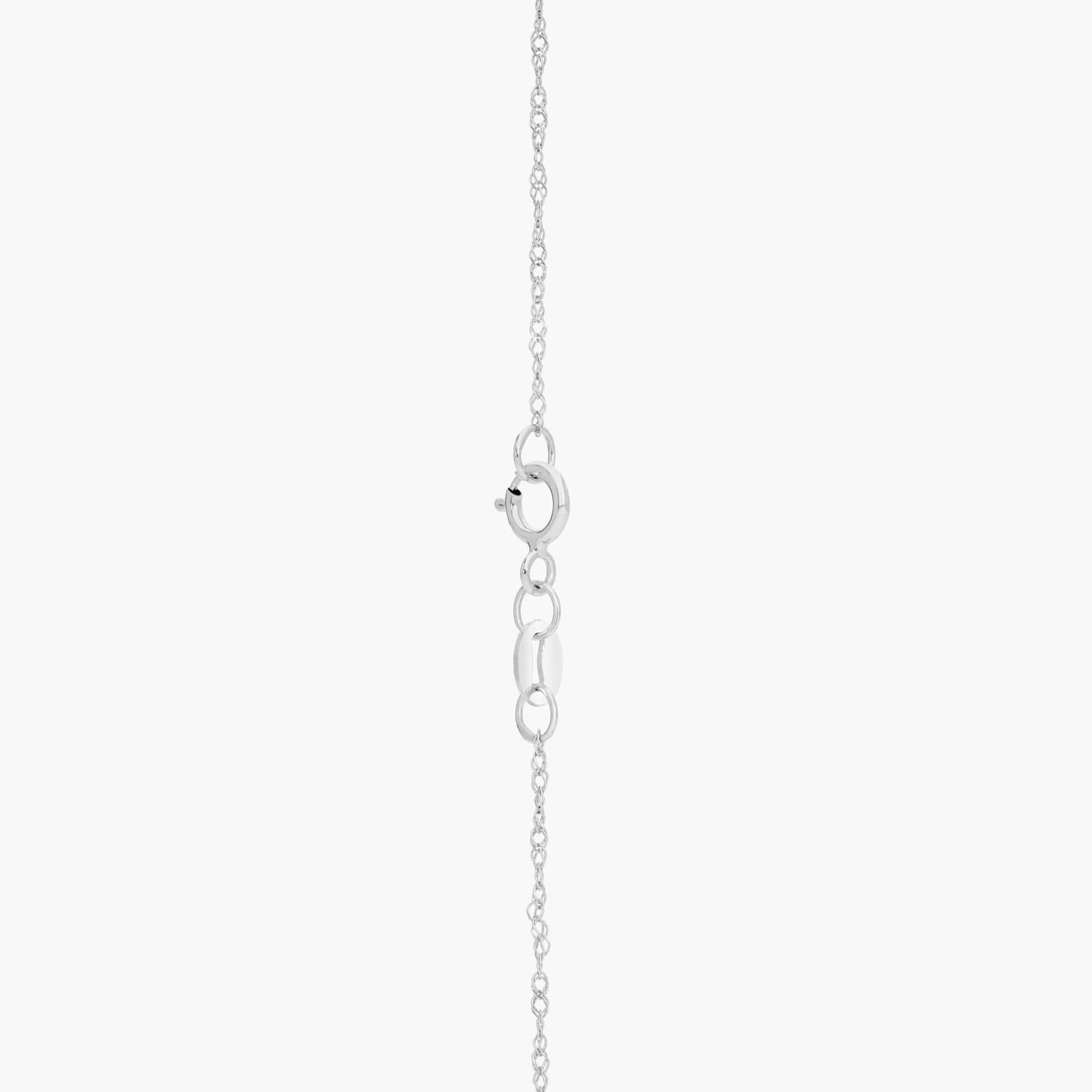 Pearl and Diamond Cluster Pendant Necklace with Pear and Round Diamonds in 14K White Gold
