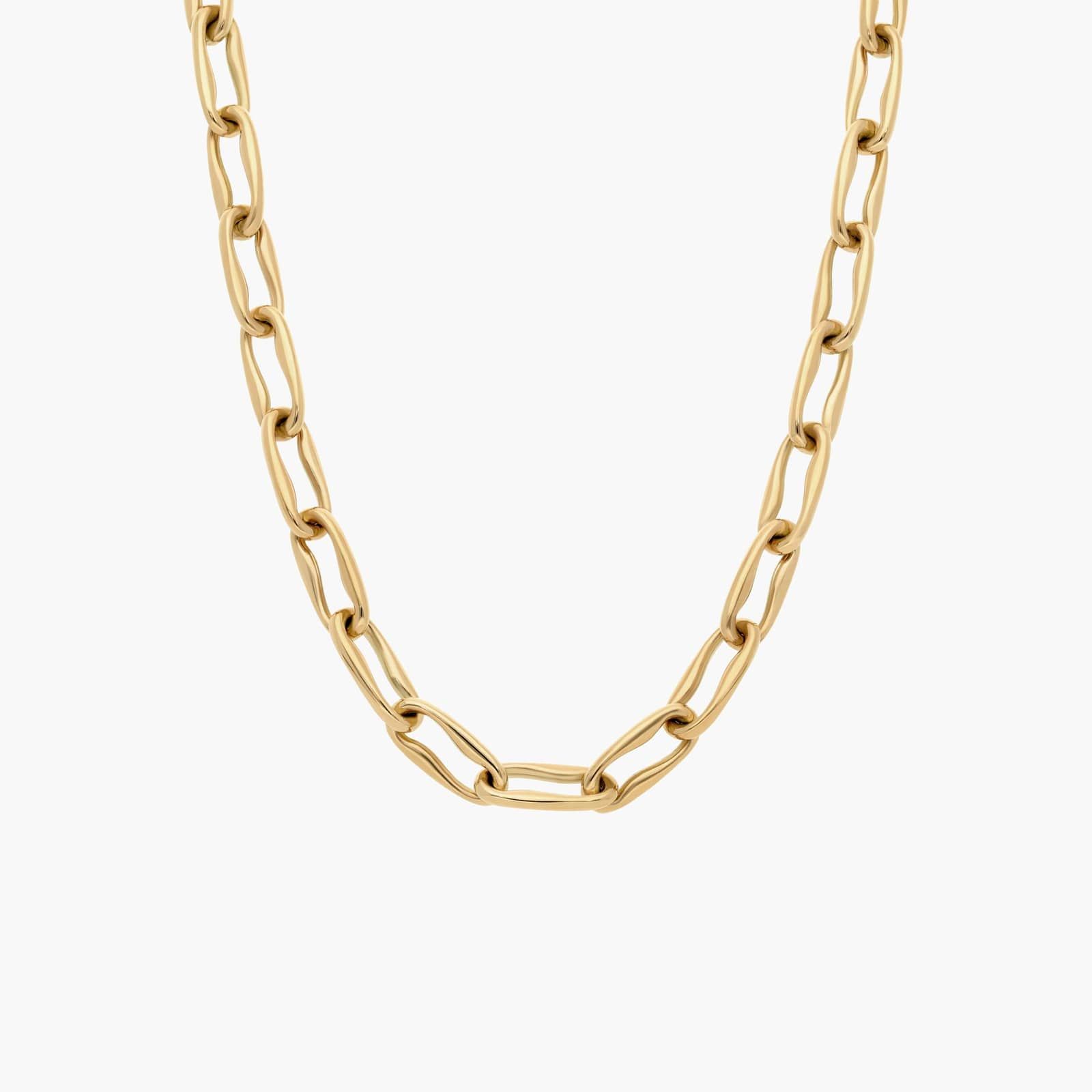 Irregular Link Necklace in 14K Yellow Gold