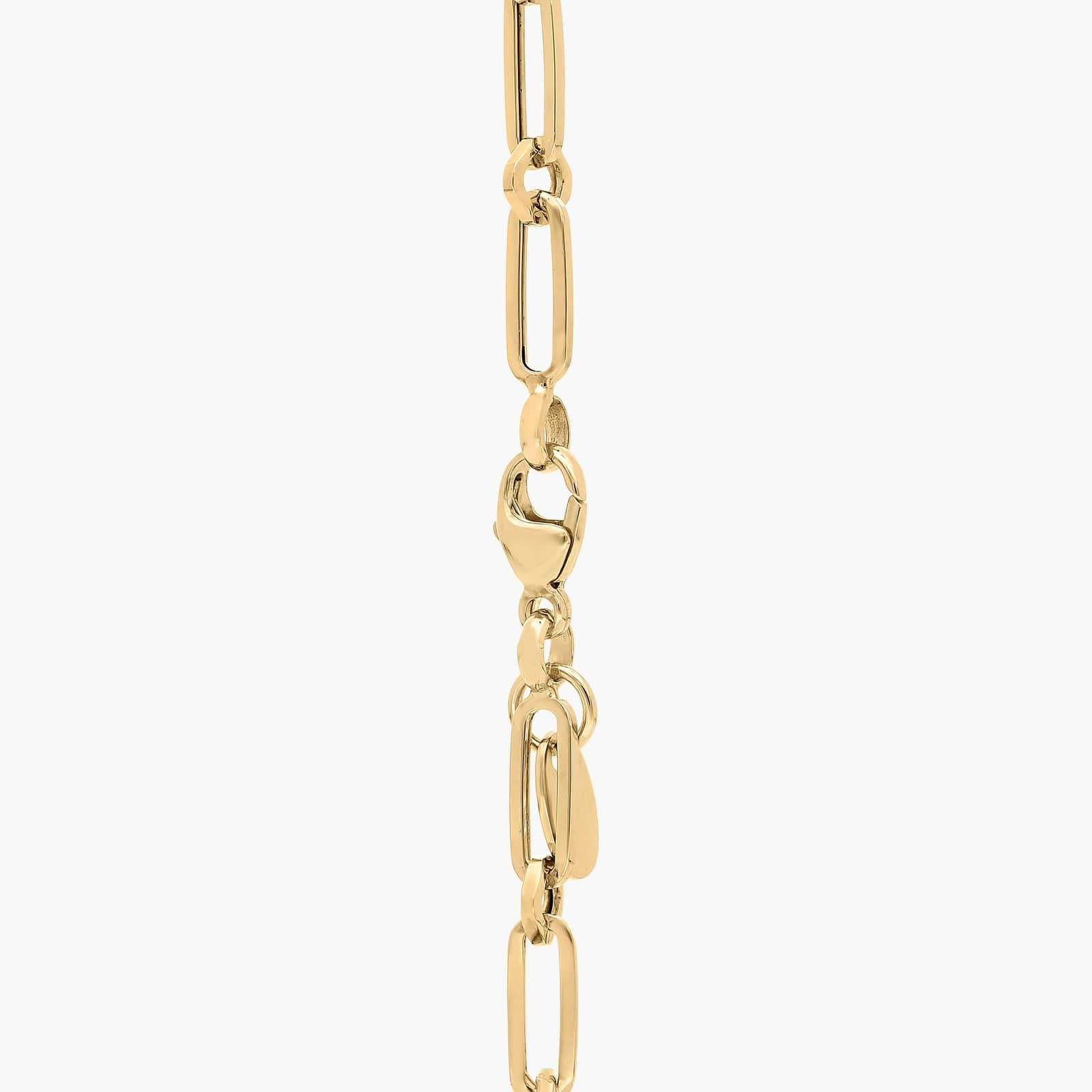 Elongated Link Necklace in 14K Yellow Gold