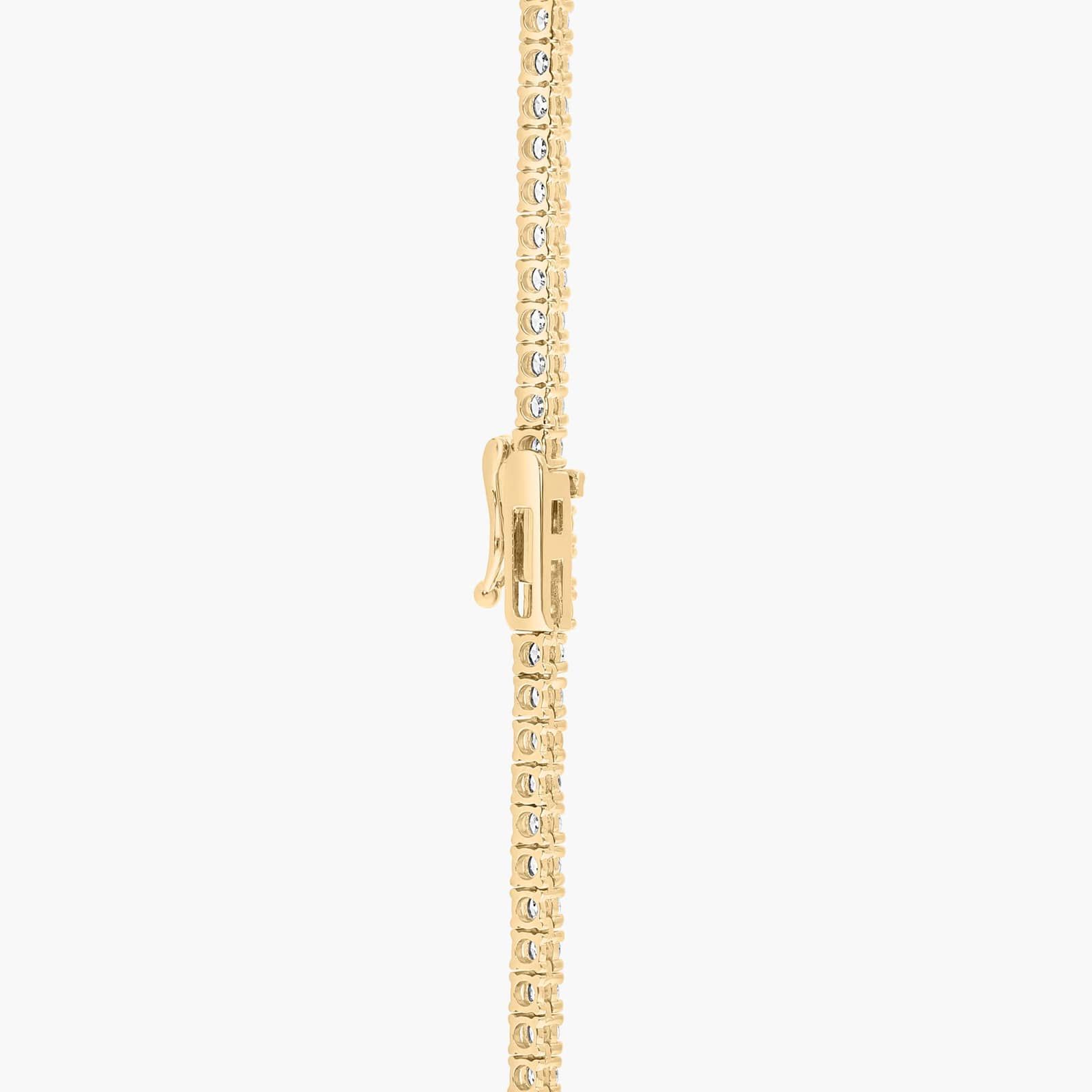 Diamond Tennis Necklace with 8 CTW Round Cut Lab-Grown Diamonds in 14K Yellow Gold