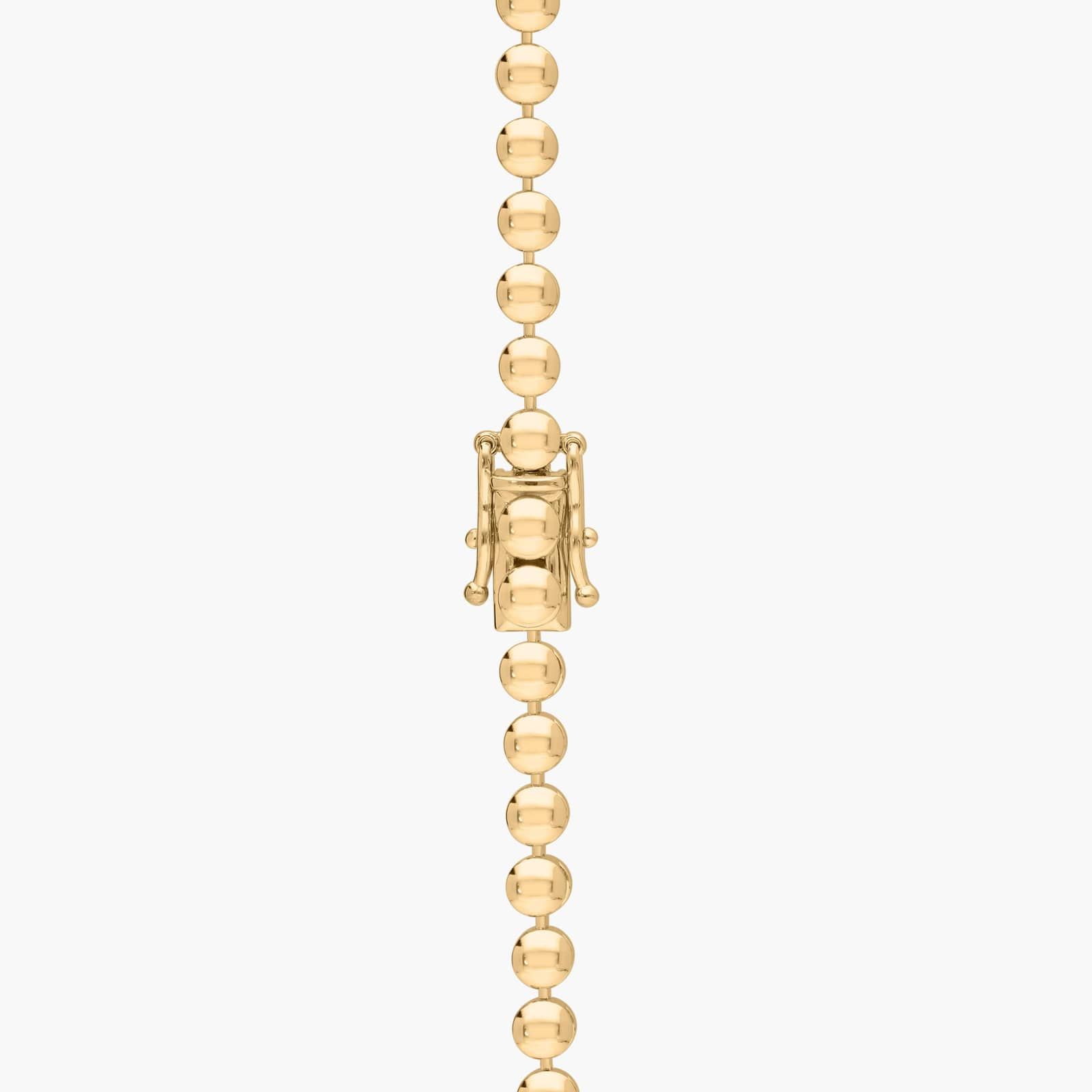 Diamond Necklace with 3.75 CTW Round Cut Diamonds in 14K Yellow Gold