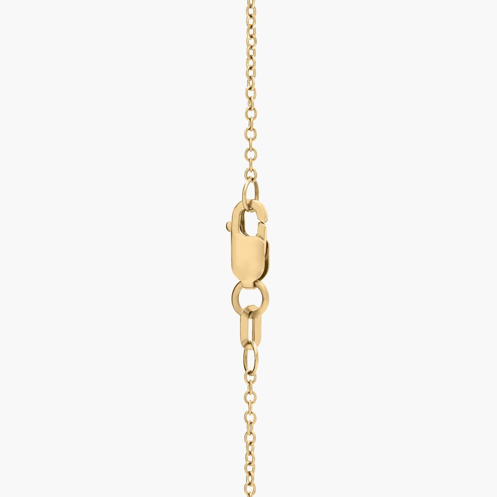 Diamond Pendant Necklace with 2 CTW Round Cut Lab-Grown Diamonds in 14K Yellow Gold