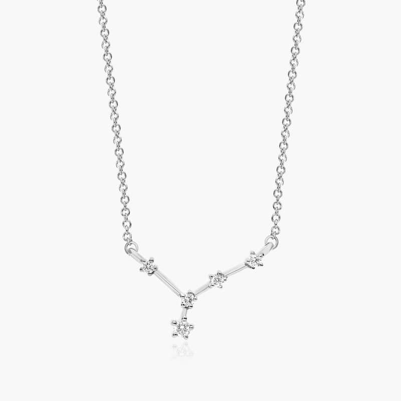 Lab-Grown Diamond Cancer Constellation Necklace In 14K White Gold By James Allen