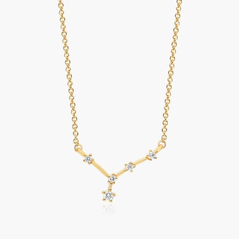 Lab-Grown Diamond Cancer Constellation Necklace In 14K Yellow Gold By James Allen