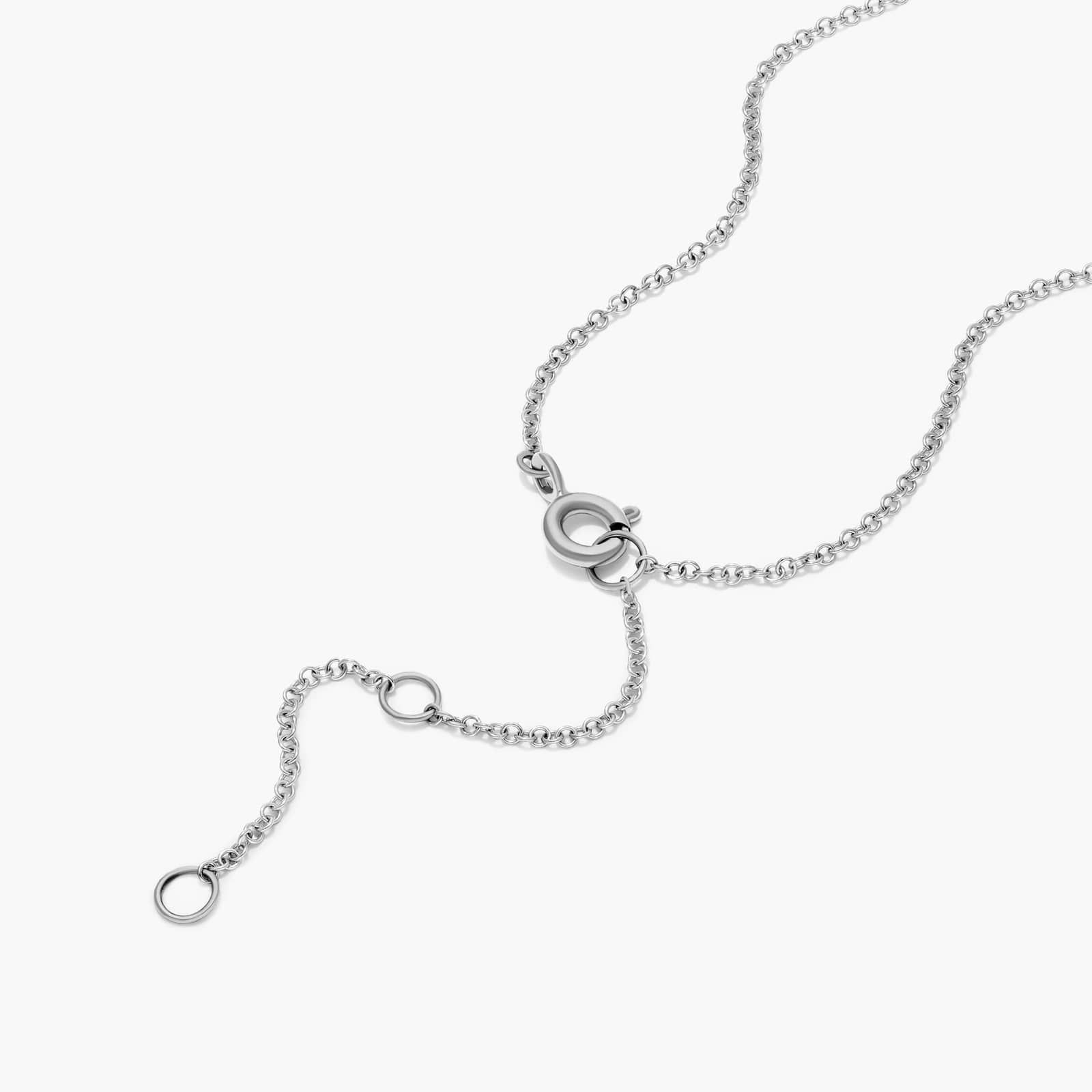 Initial A Diamond Necklace In 14K White Gold