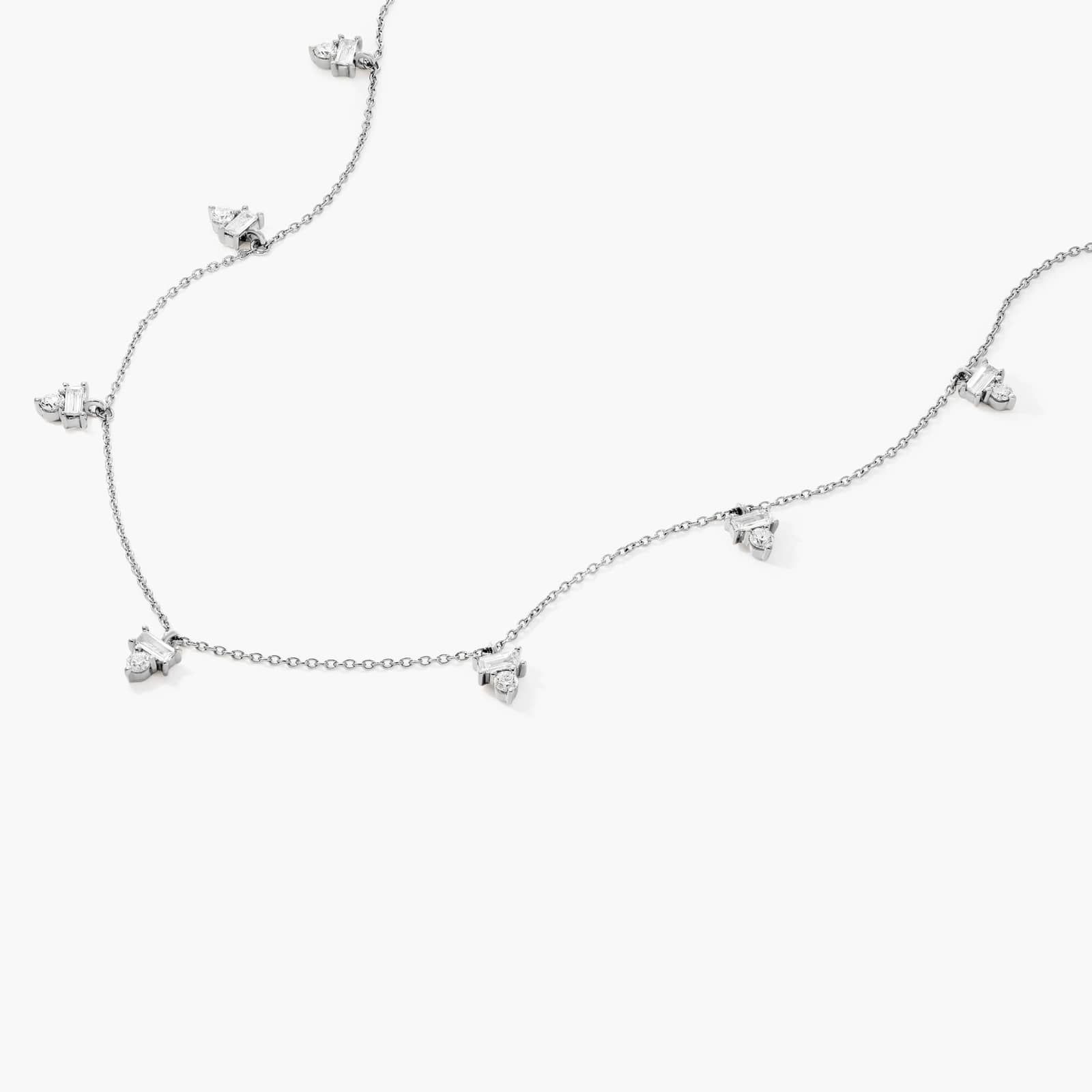 Dazzle Stack Lab-Grown Diamond Dangle Necklace In 14K White Gold
