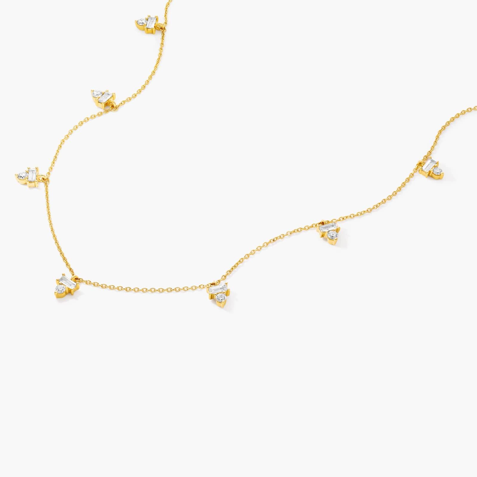 Dazzle Stack Lab-Grown Diamond Dangle Station Necklace In 14K Yellow Gold