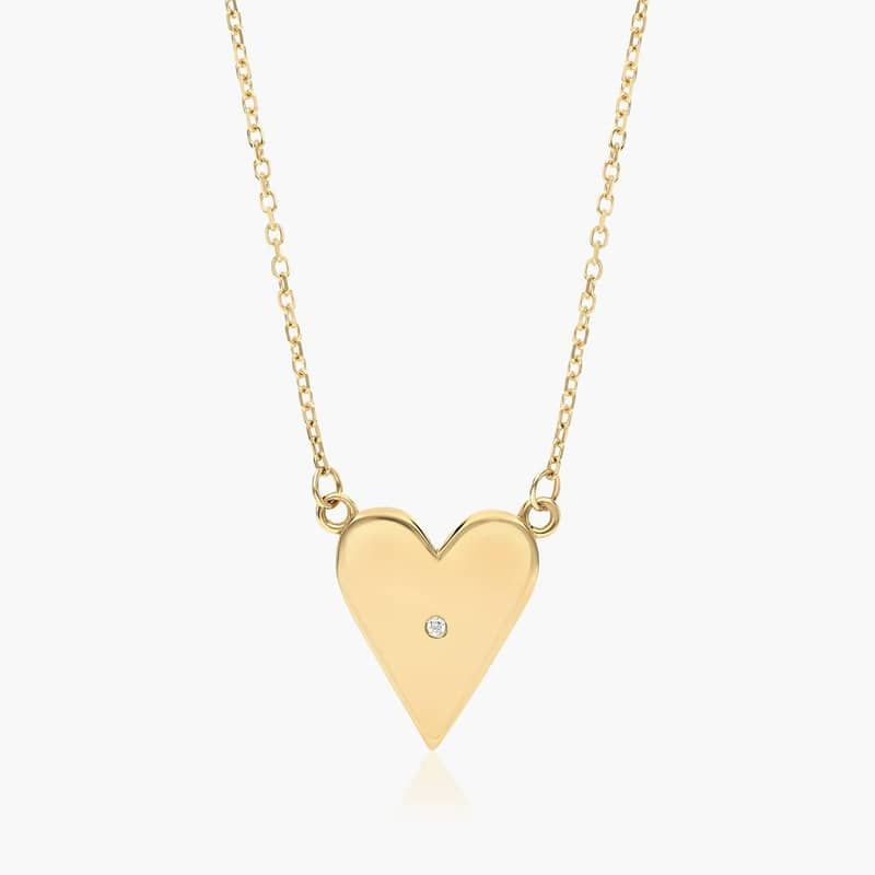 Classic Heart Pendant Necklace In 14K Yellow Gold By James Allen