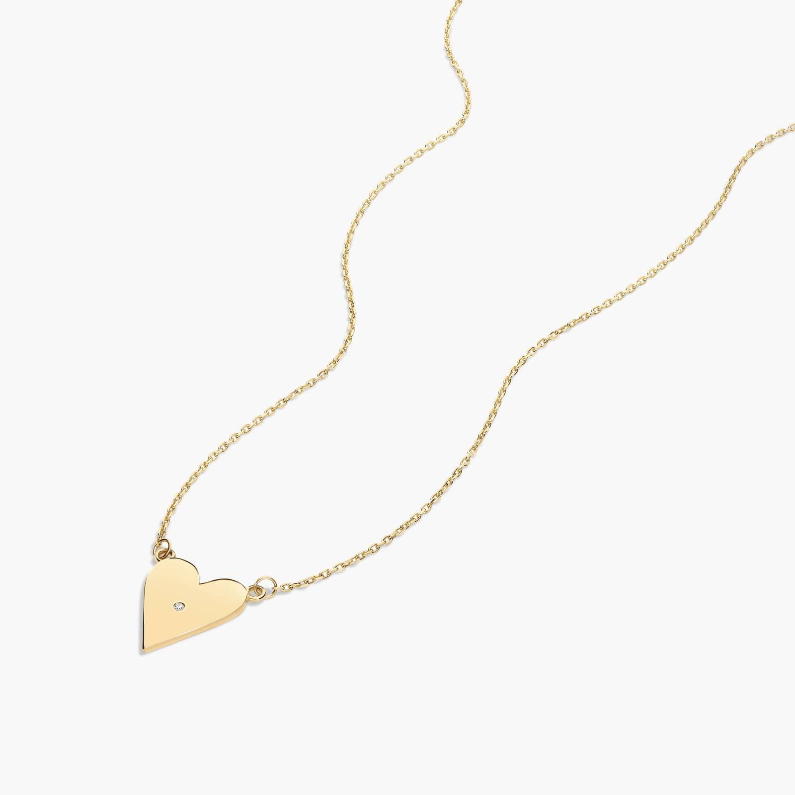Classic Heart Pendant Necklace In 14K Yellow Gold By James Allen