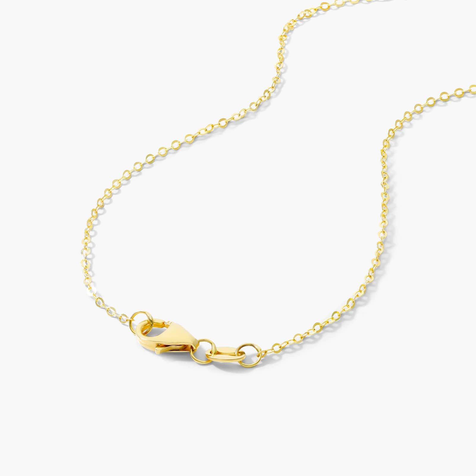 14K Yellow Gold Large Initial F Necklace
