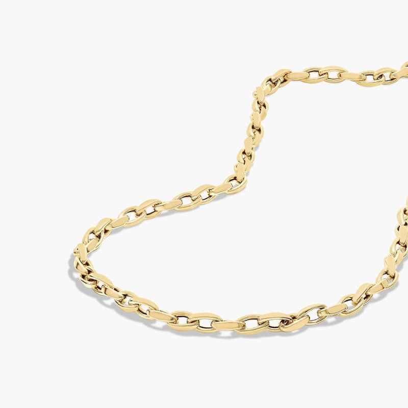 14K Yellow Gold Golden Hour Fancy Chain Necklace