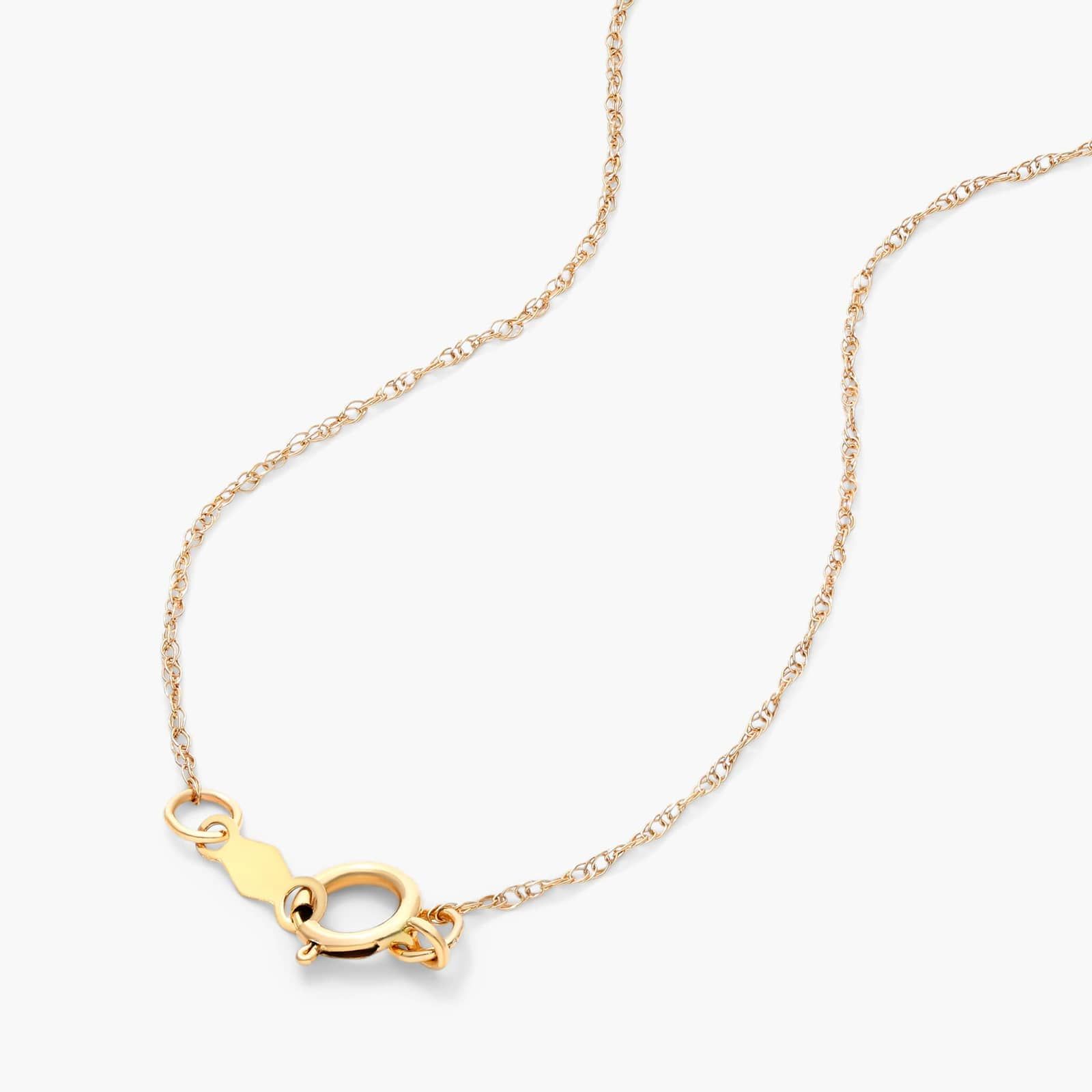 14K Yellow Gold Lily Motif Ruby and Diamond Necklace